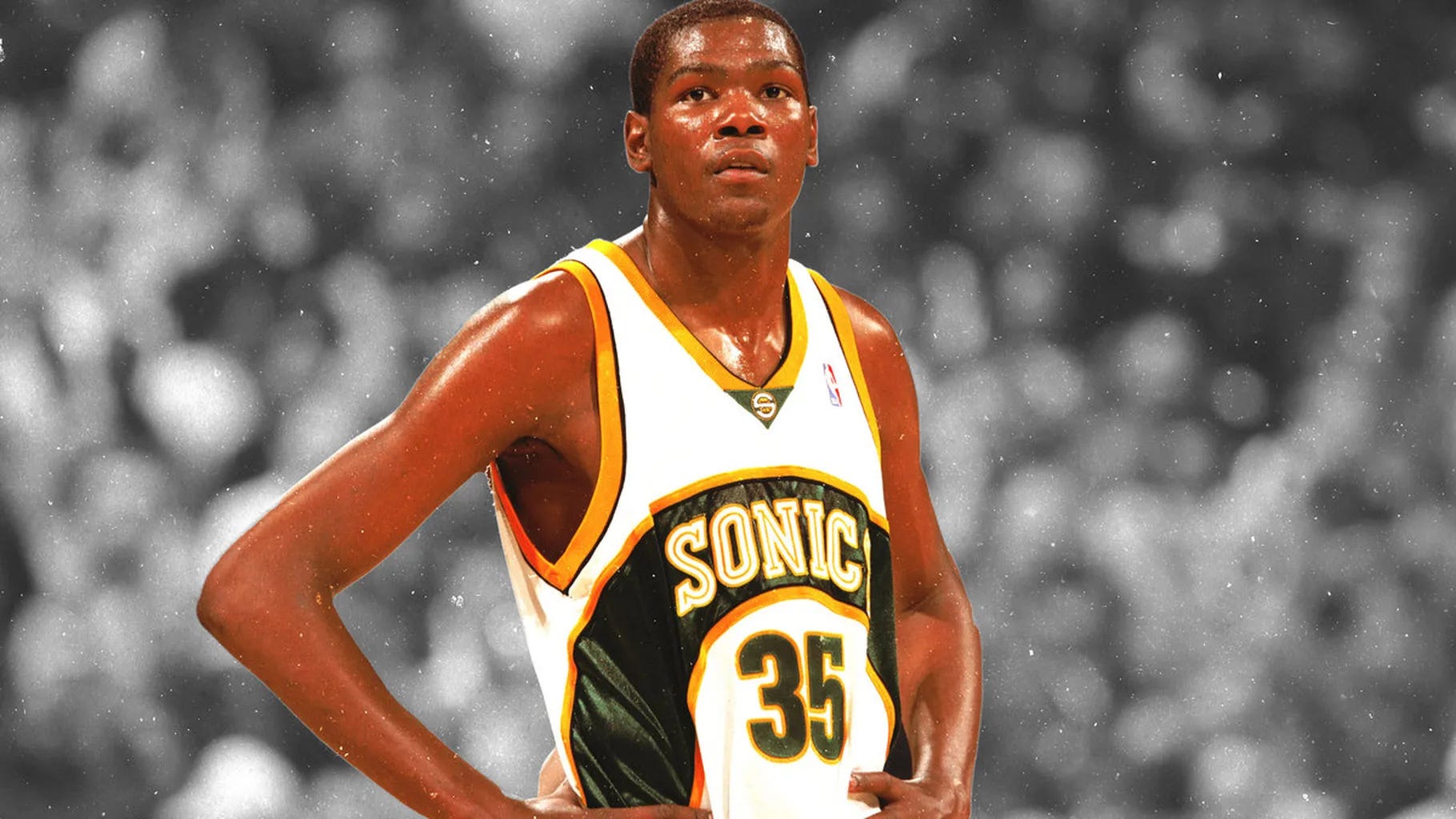 Kevin Durant during his 2007-08 rookie campaign, which was also the SuperSonics’ last in Seattle.